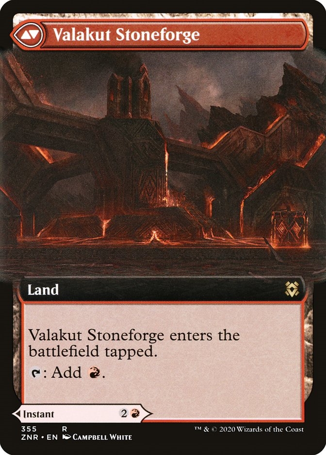 Valakut Awakening // Valakut Stoneforge Zendikar Rising Bordless